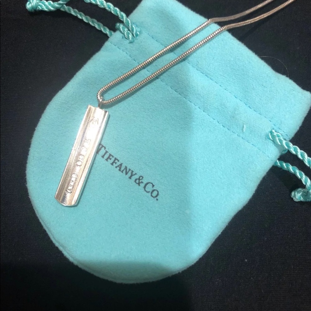 Authentic Tiffany & Co Silver Bar Necklace